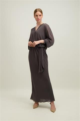 Szara kimonowa sukienka damska 57805 - 664041