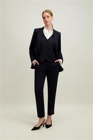 Granatowe spodnie damskie 87220 - 664491