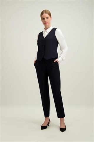 Granatowe spodnie damskie 87220 - 664501