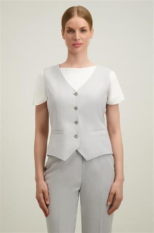 Jasnoszara kamizelka damska 87678 - 664731