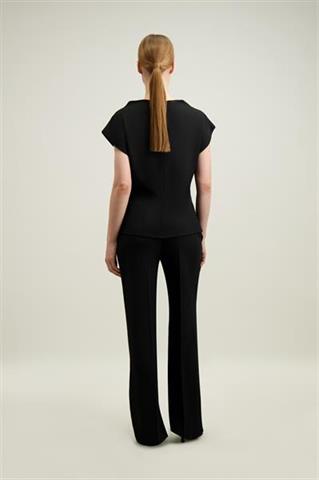 Czarne proste spodnie damskie 57797 - 665041