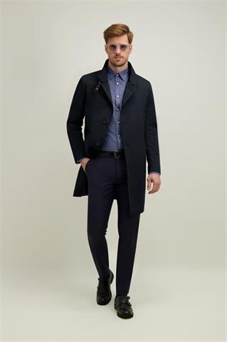 Granatowy płaszcz męski 20220 - 665411