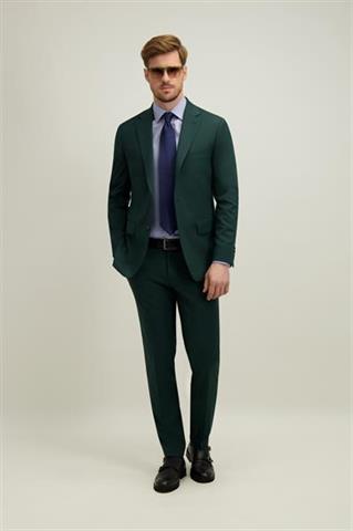 Zielony garnitur męski 35532 - 665781