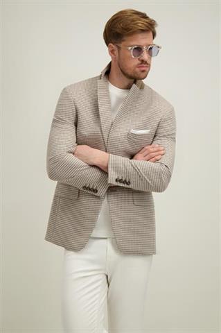 Beżowa marynarka męska 46537 - 666081