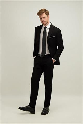 Czarne spodnie męskie 66476 - 666221