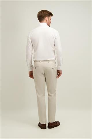 Beżowe spodnie męskie z bawełną i lnem 66494 - 666361