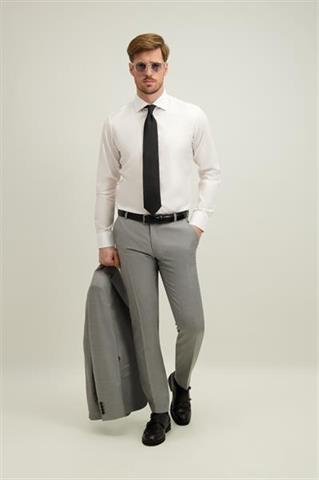 Biała bawełniana koszula męska 93626 - 666451