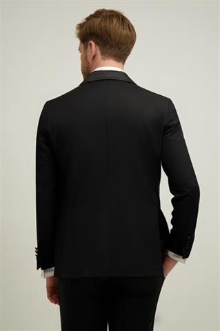 Czarna wełniana smokingowa marynarka męska 40447 - 666611