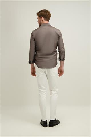 Białe bawełniane spodnie męskie 65038 - 667241