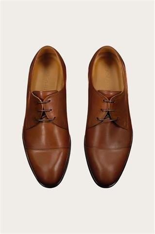 Brązowe skórzane buty męskie 58904 - 667361