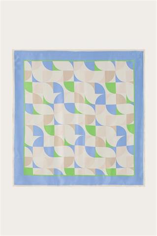 Niebiesko-zielona apaszka damska 87661 - 667531