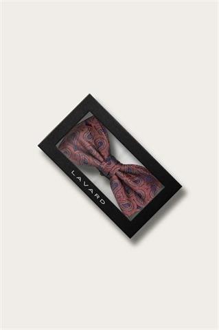 Bordowa mucha męska we wzór paisley 57321 - 667891