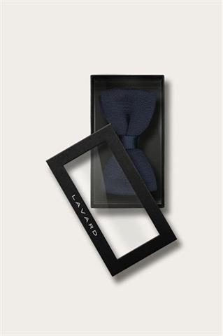 Granatowa dzianinowa mucha męska 57326 - 667961