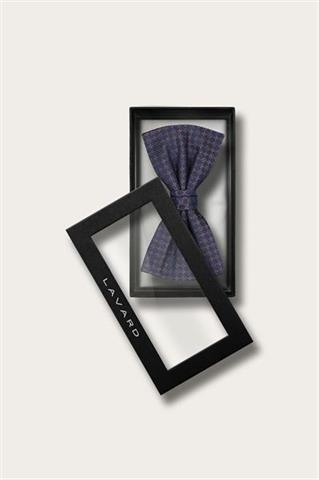 Granatowa mucha męska w mikrowzór 57556 - 668181