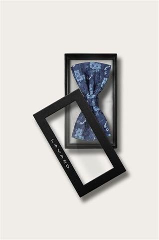 Granatowa mucha męska w kwiaty 57552 - 668421