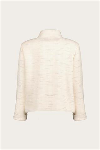 Kremowo-złoty żakiet damski z bawełną 87649 - 668981