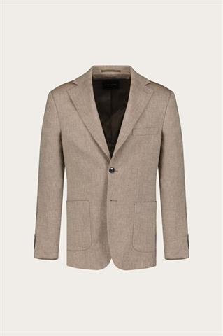 Brązowa marynarka męska z lnem 46528 - 669241