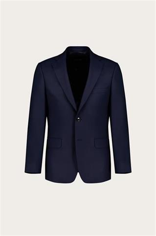Granatowa wełniana marynarka męska - Marlane TRAVEL SUIT 44866 - 675421