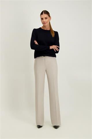 Czarny sweter damski z wełny merino 87757 - 681271
