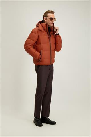 Puchowa ceglana kurtka męska 20077 - 682171