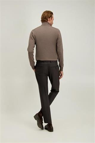 Beżowo-szary golf męski z wełny merino 74373 - 684611