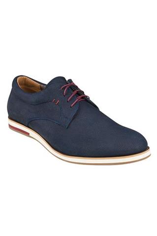 Granatowe perforowane buty casual 73000 - 68681