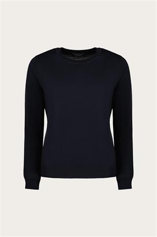 Granatowy sweter damski z wełny merino 87758 - 687191