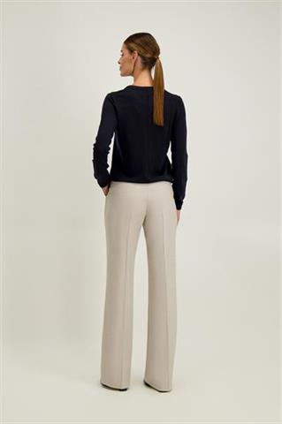 Granatowy sweter damski z wełny merino 87758 - 687681