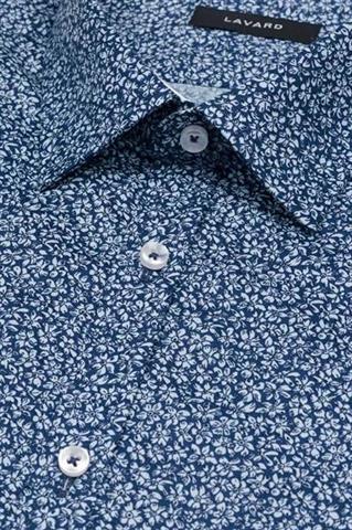 Granatowa koszula w kwiaty 93034 - 69751