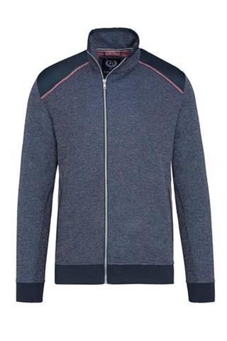 Granatowa bluza z asymetrycznym zamkiem 72731 - 7291