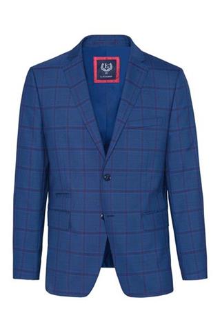 Marynarka w kratę męska Figo Check Blue 45159 - 73591