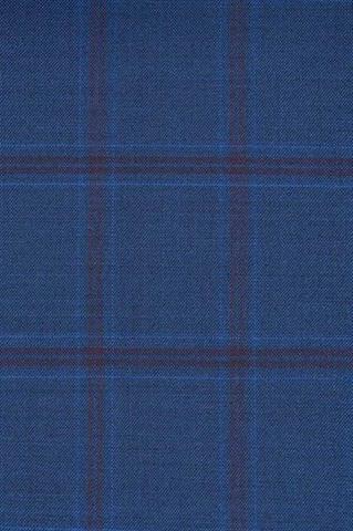 Marynarka w kratę męska Figo Check Blue 45159 - 73601