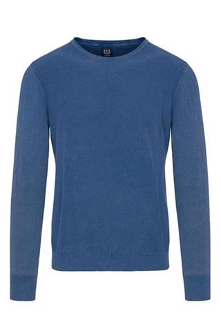 Granatowy sweter stone washed 72738 - 7491