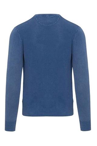 Granatowy sweter stone washed 72738 - 7531