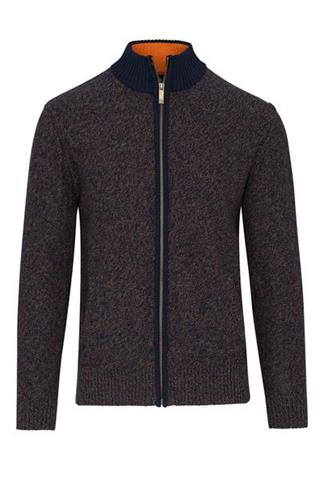 Sweter ze stójką z melanżowej dzianiny 72743 - 7641