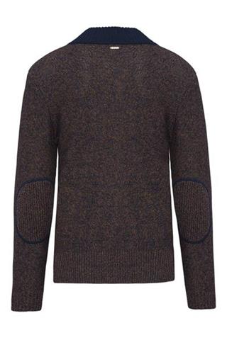 Sweter ze stójką z melanżowej dzianiny 72743 - 7681