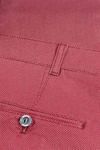 Czerwone spodnie męskie chino w mikro wzór 64149 - 77391