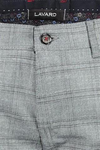 Szare spodnie w kratę Chinos London 64519 - 79021