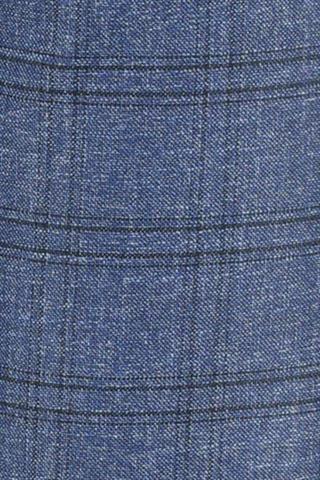 Granatowe spodnie męskie w kratę Chinos London 64520 - 79211