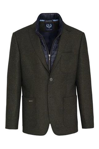 Zielona marynarka męska w jodełkę Diego 2 Pamela 46008 - 80971