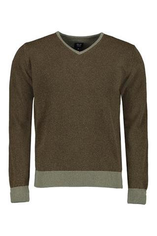 Zielony sweter męski V-Neck 73818 - 82121