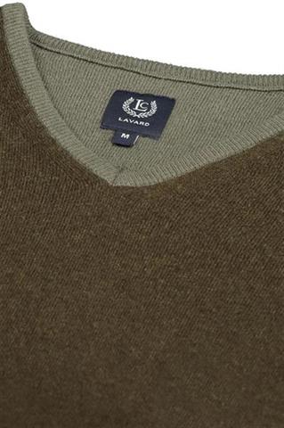 Zielony sweter męski V-Neck 73818 - 82141