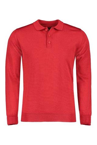 DL0001.DZIANINA.SWETER.Polo.Czerwony.T.73824_L - 82711