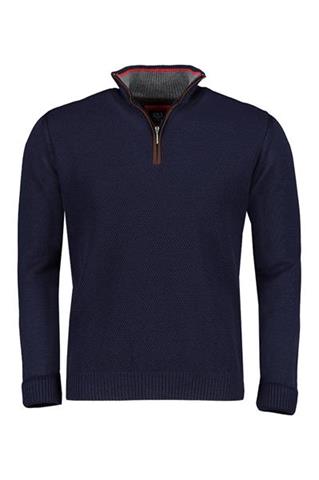 Granatowy sweter ze stójką Troyer 73829 - 82961