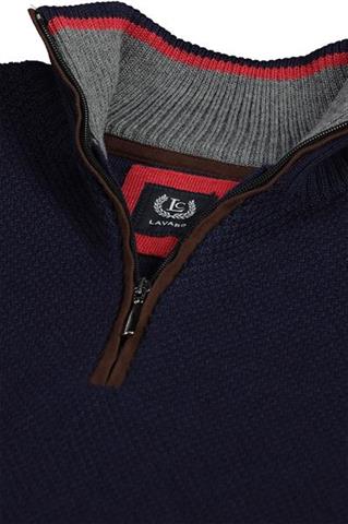 Granatowy sweter ze stójką Troyer 73829 - 82981