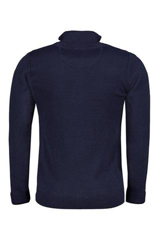 Granatowy sweter ze stójką Troyer 73829 - 82991