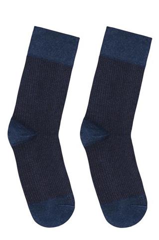 Niebiesko-brązowe skarpety w pepitkę 72859 - 8481