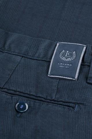 Granatowe spodnie w kratę Chinos PBT 60118 - 8711