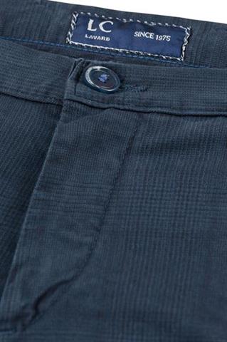 Granatowe spodnie w kratę Chinos PBT 60118 - 8731