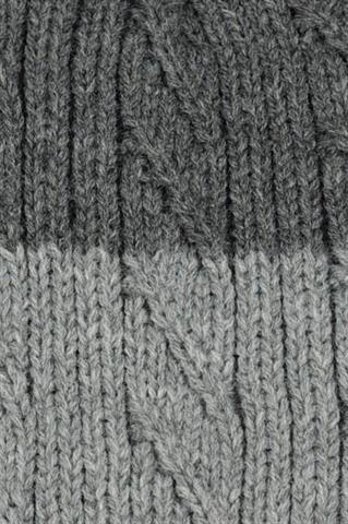 Szara czapka męska w pasy 73032 - 92121